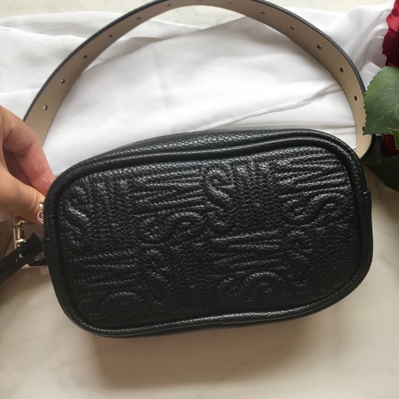 Steve Madden Black Belt Bag Fanny Pack Bag Purse - Picture 6 of 8